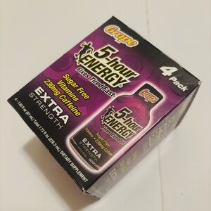 5-Hour Energy GRAPE | Fixes Tired Fast Sugar Free Vitamins 230mg Caffeine 4 Pack